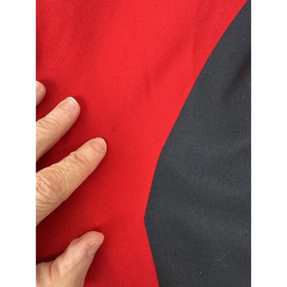 Petite Sophisticate Blazer Red Black Cinched 80s Twee Shoulder Pads Retro Office - Picture 12 of 12